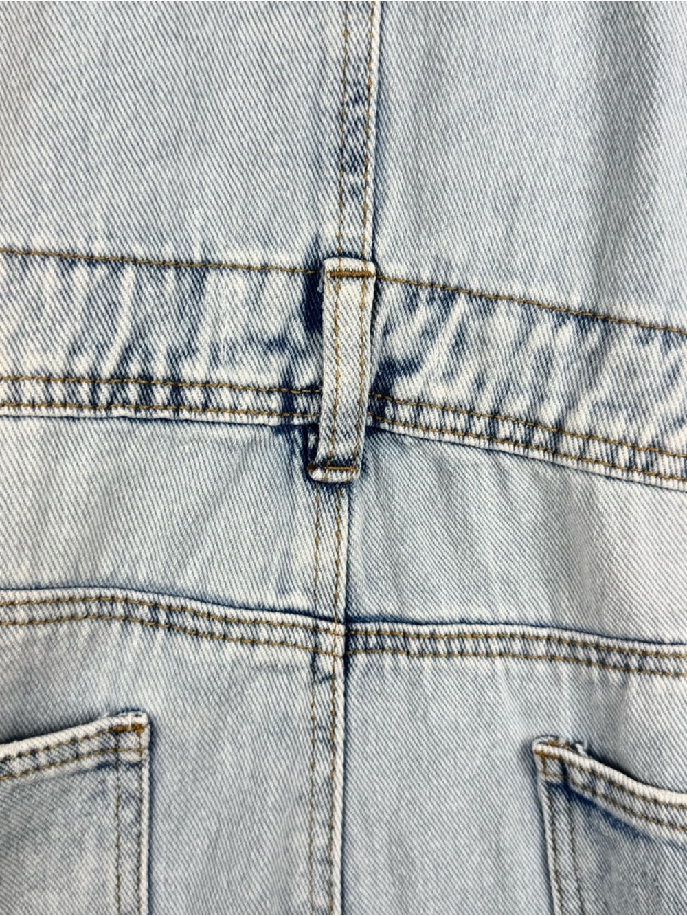 Refuge Denim Distressed Overall Shorts Light Wash Y2K Festival Bib L - Picture 6 of 14
